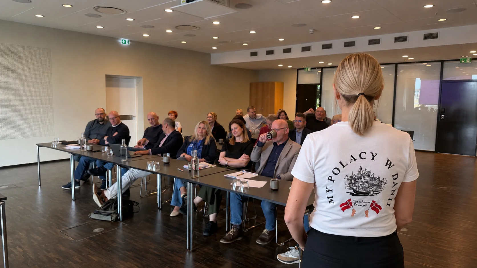 Paulina Stemplewska podczas spotkania z polską delegacją